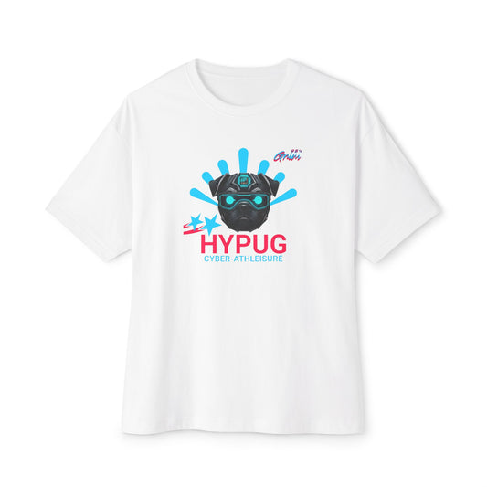 Hypug Cyber Pug Tee — Retro Futuristic Pug Graphic T-Shirt White
