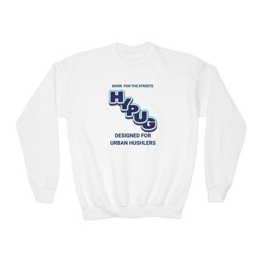 Hypug Youth Crewneck Sweatshirt — Urban Dogs "Hipus" Graphic Pullover