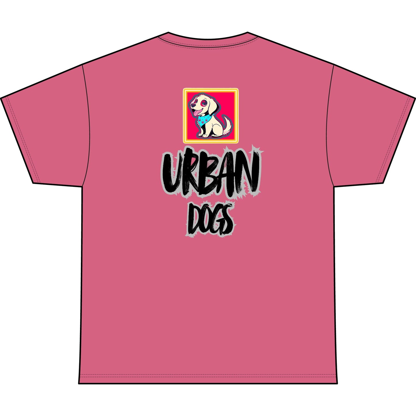 Urban Dogs Graphic Tee — "Hustle" Streetwear T-Shirt with Retro Dog Art