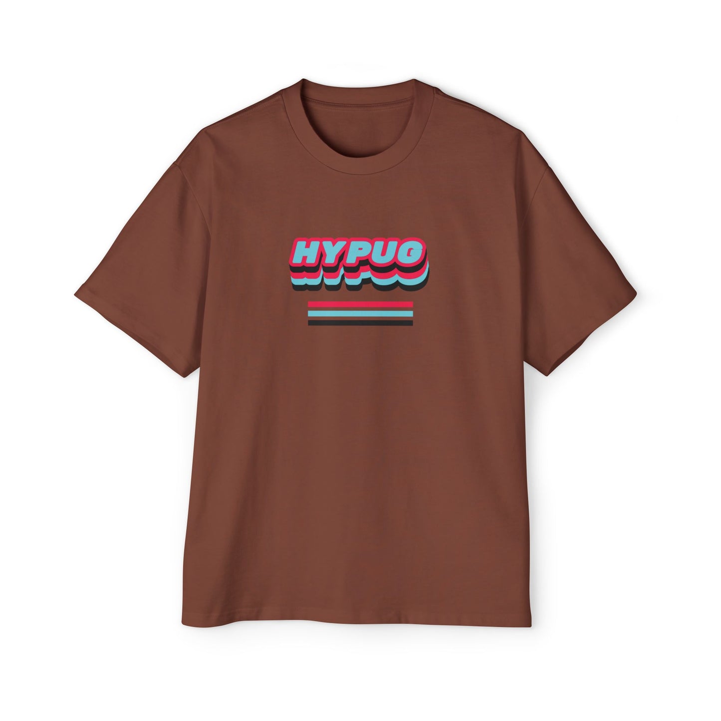 HYPUG Retro Logo Tee — Paw Print Graphic Oversized T-Shirt