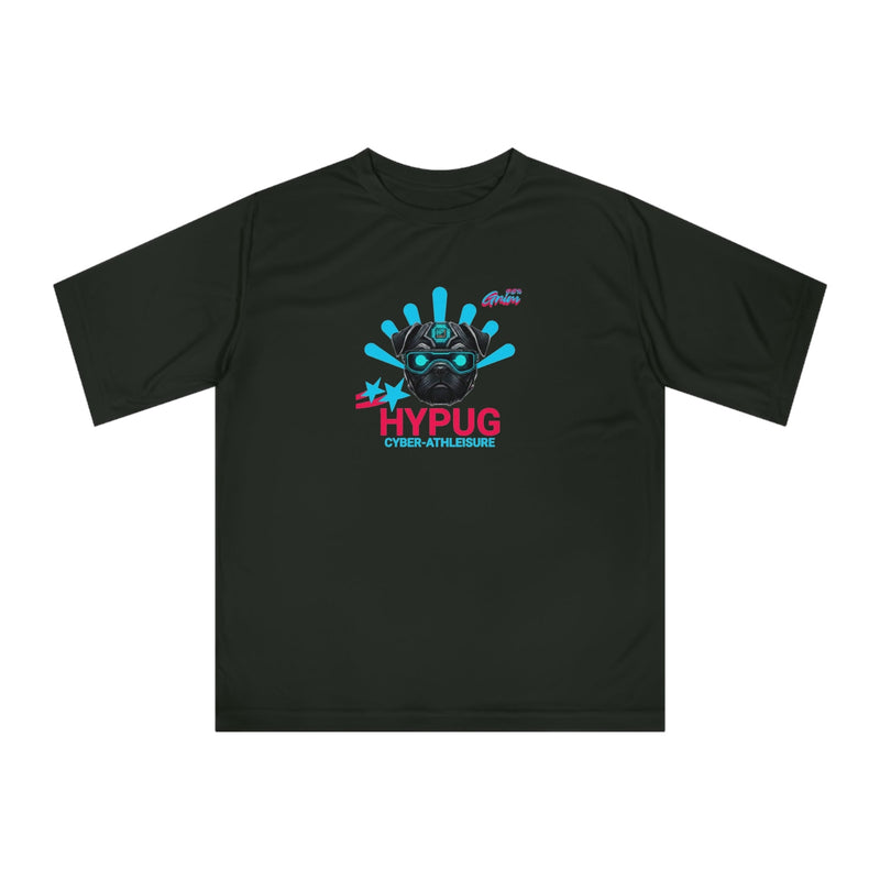 HYPUG-Cyber-Pug-240GSM-T-Shirt-Black-Close-Up-Print