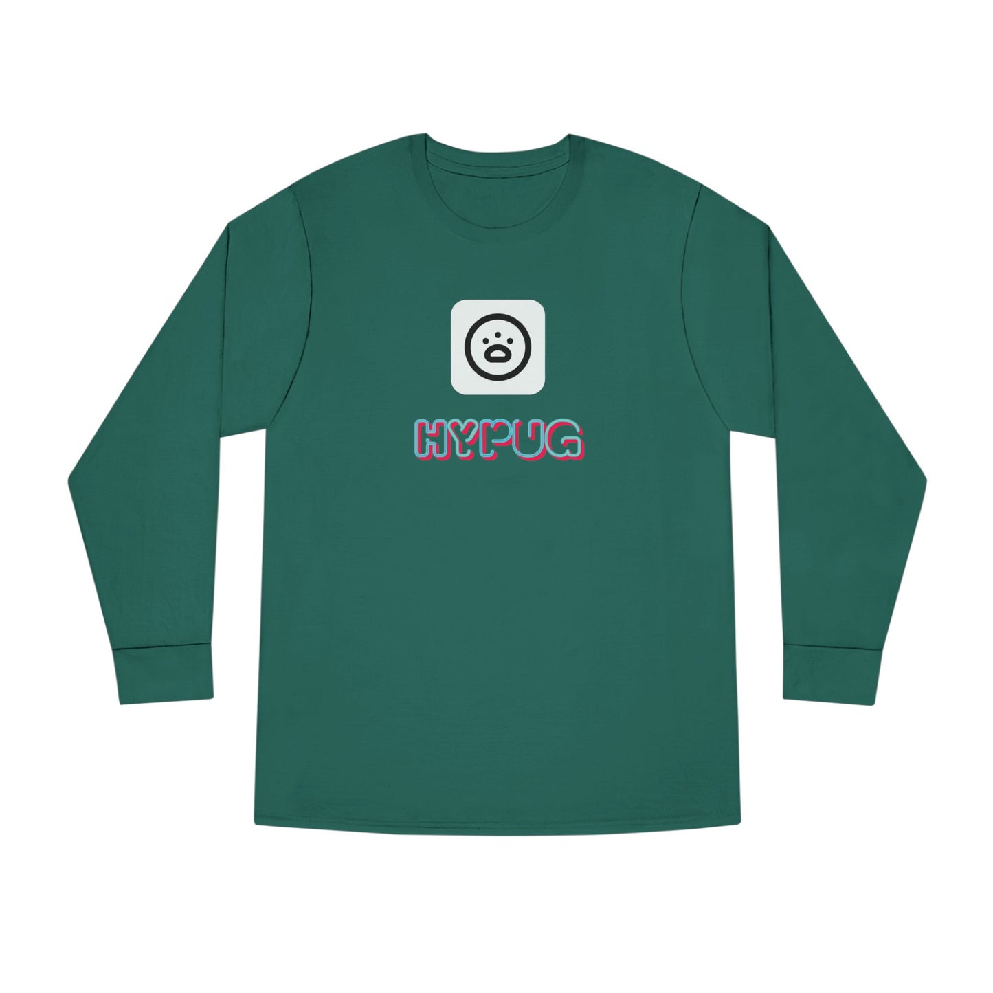 Big Dog Boxer Long Sleeve Tee — 'HYPUG BIG DOG' Graphic Crewneck
