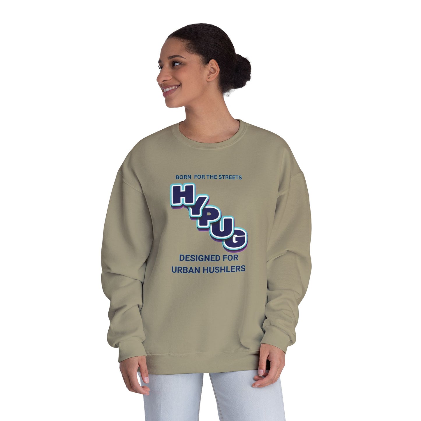Hypug Urban Dogs Crewneck Sweatshirt — Graphic Puppy Logo Back Print