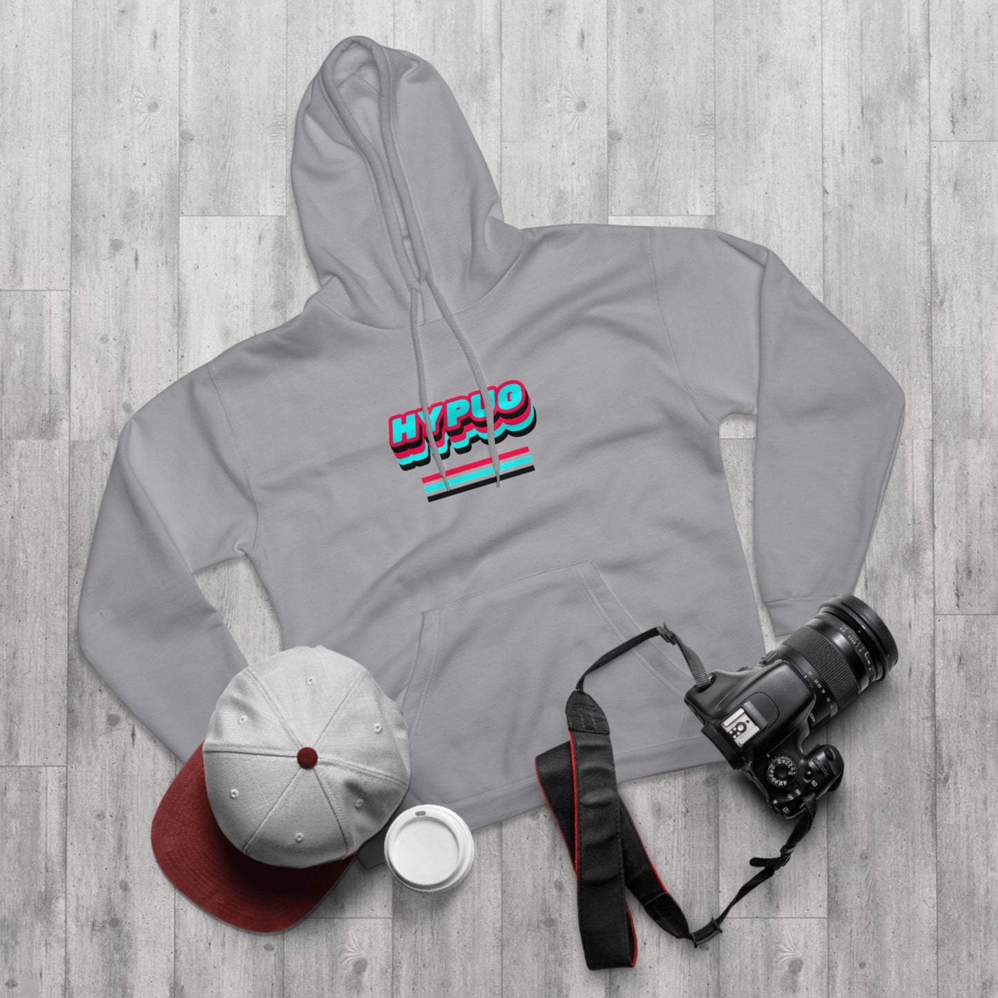 Hypug Pawprint Hypo Logo Hoodie — Retro 3D Pet Lover Pullover