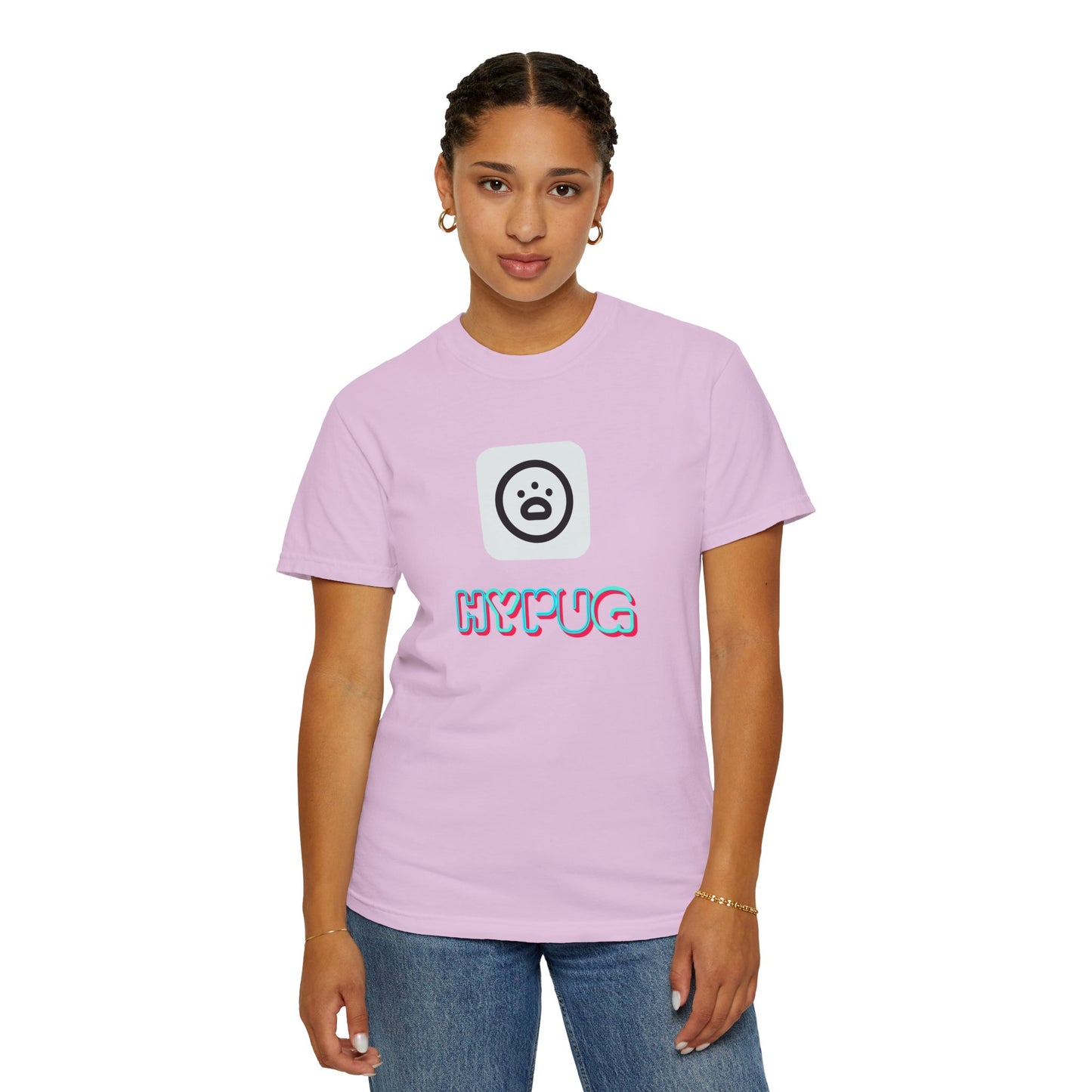 Big Dog Graphic T-Shirt — 'HYPUG' Retro Logo with Illustrated Boxer Dog
