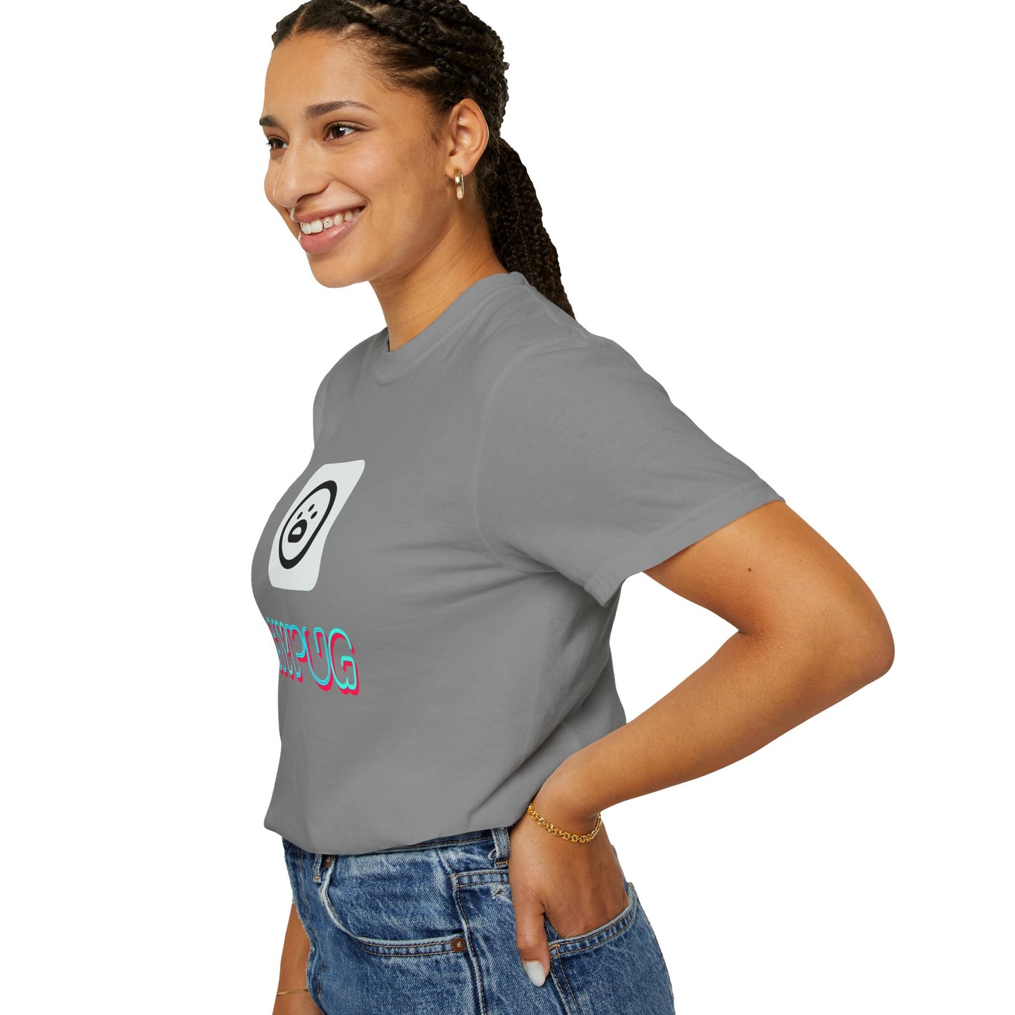 Big Dog Graphic T-Shirt — 'HYPUG' Retro Logo with Illustrated Boxer Dog