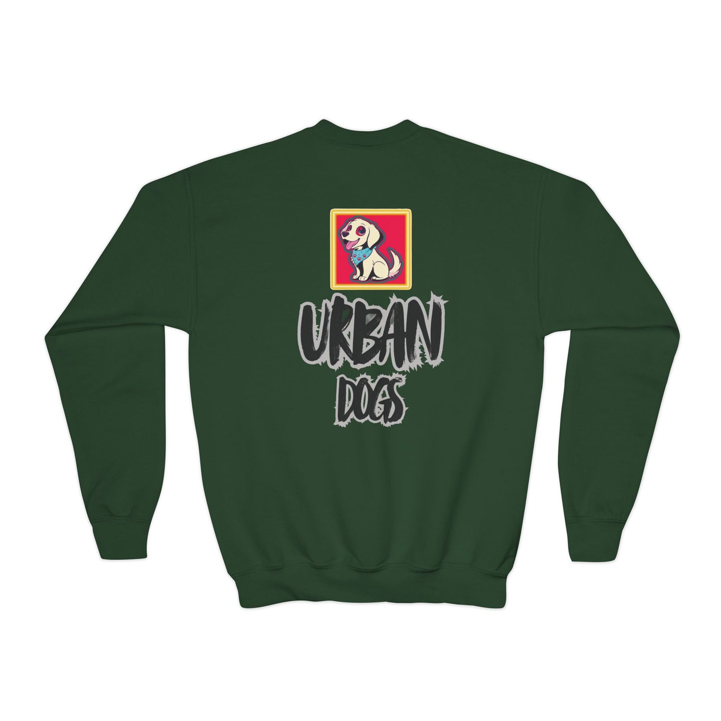 Hypug Youth Crewneck Sweatshirt — Urban Dogs "Hipus" Graphic Pullover
