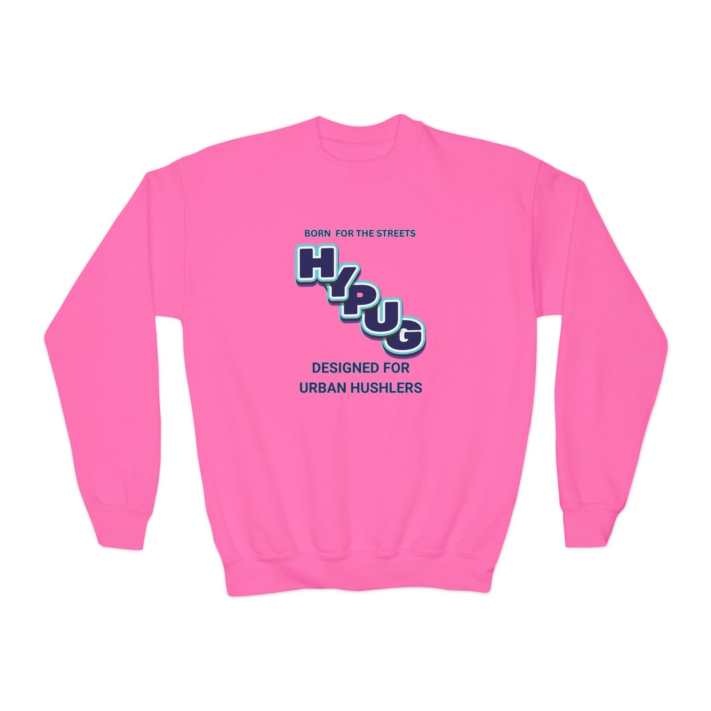Hypug Youth Crewneck Sweatshirt — Urban Dogs "Hipus" Graphic Pullover