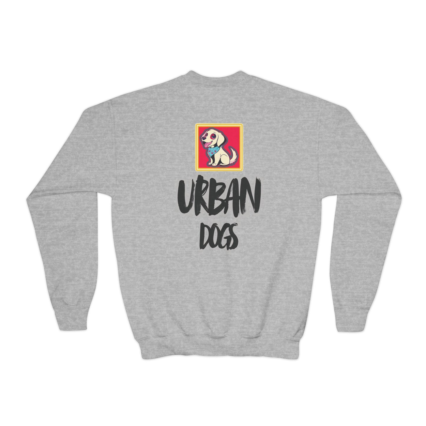 Hypug Youth Crewneck Sweatshirt — Urban Dogs "Hipus" Graphic Pullover