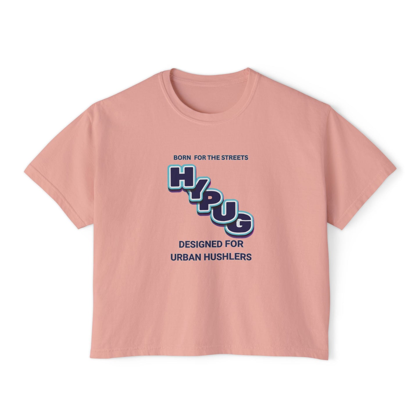 Urban Dogs Women's Boxy Tee — "Hustle" Graphic Streetwear