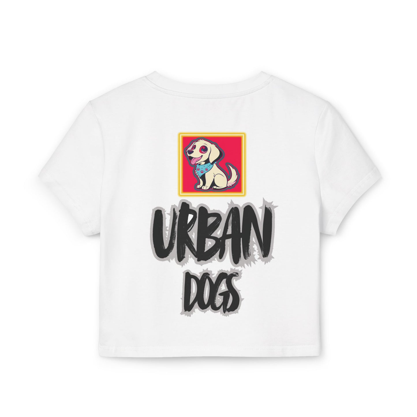 Urban Dogs Graphic Baby Tee — "Hypug" Streetwear Crop Top for Urban Hustlers