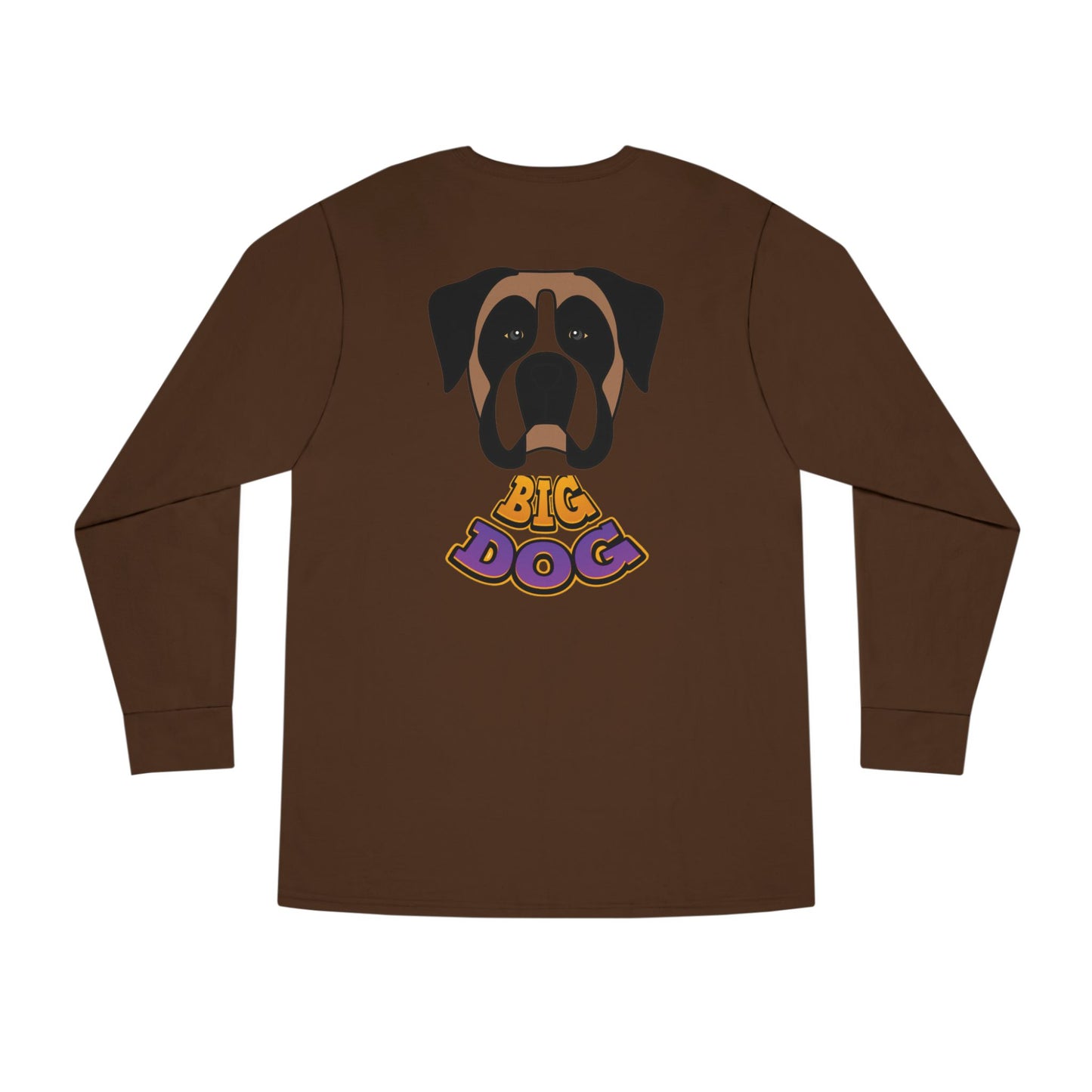 Big Dog Boxer Long Sleeve Tee — 'HYPUG BIG DOG' Graphic Crewneck