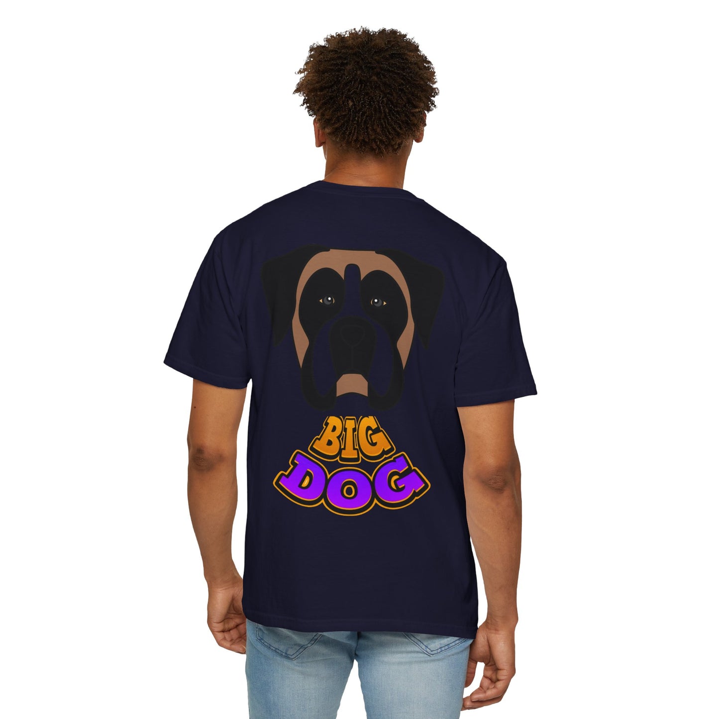 Big Dog Graphic T-Shirt — 'HYPUG' Retro Logo with Illustrated Boxer Dog