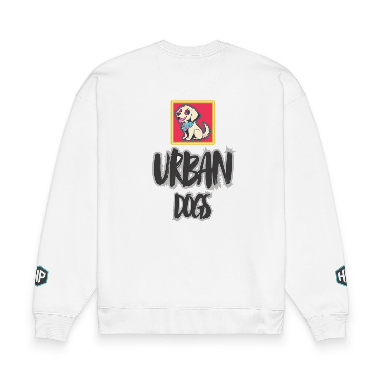 Urban Dogs Crewneck Sweatshirt — "HUPUG: Born for the Streets" Graphic