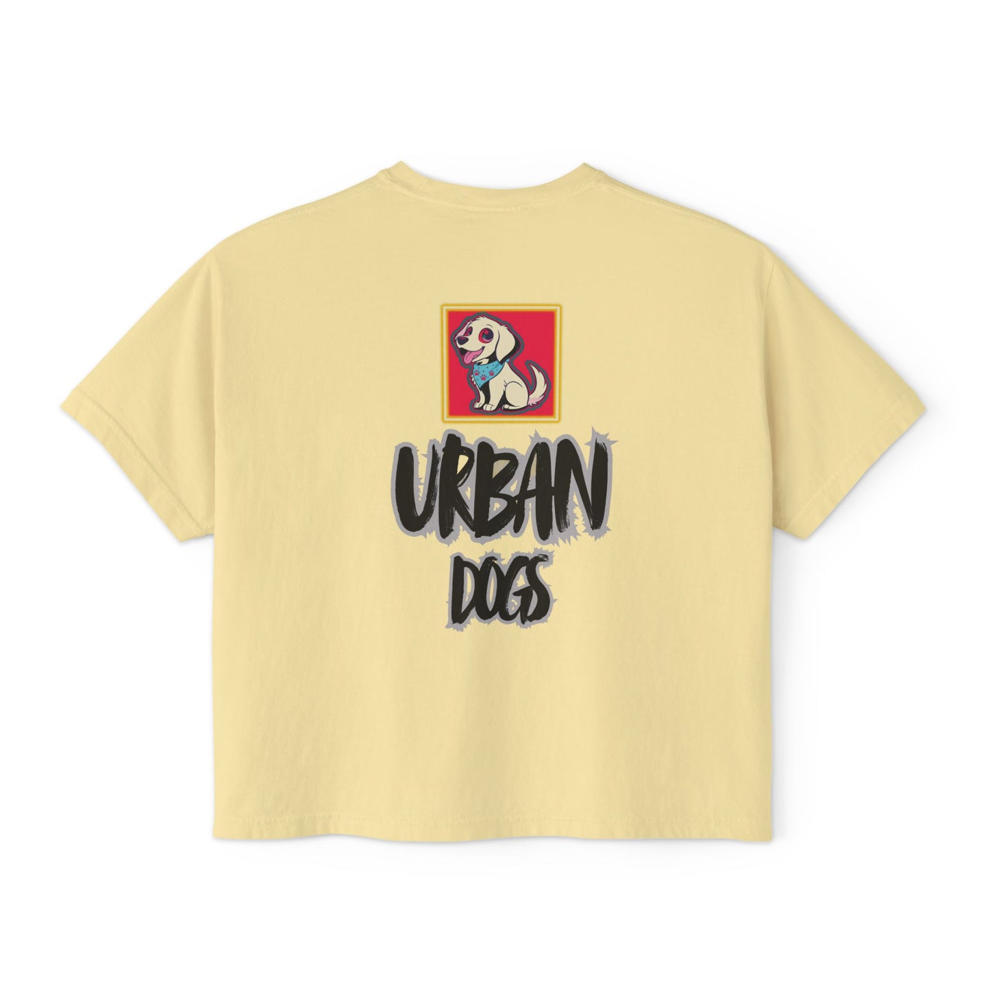 Urban Dogs Women's Boxy Tee — "Hustle" Graphic Streetwear