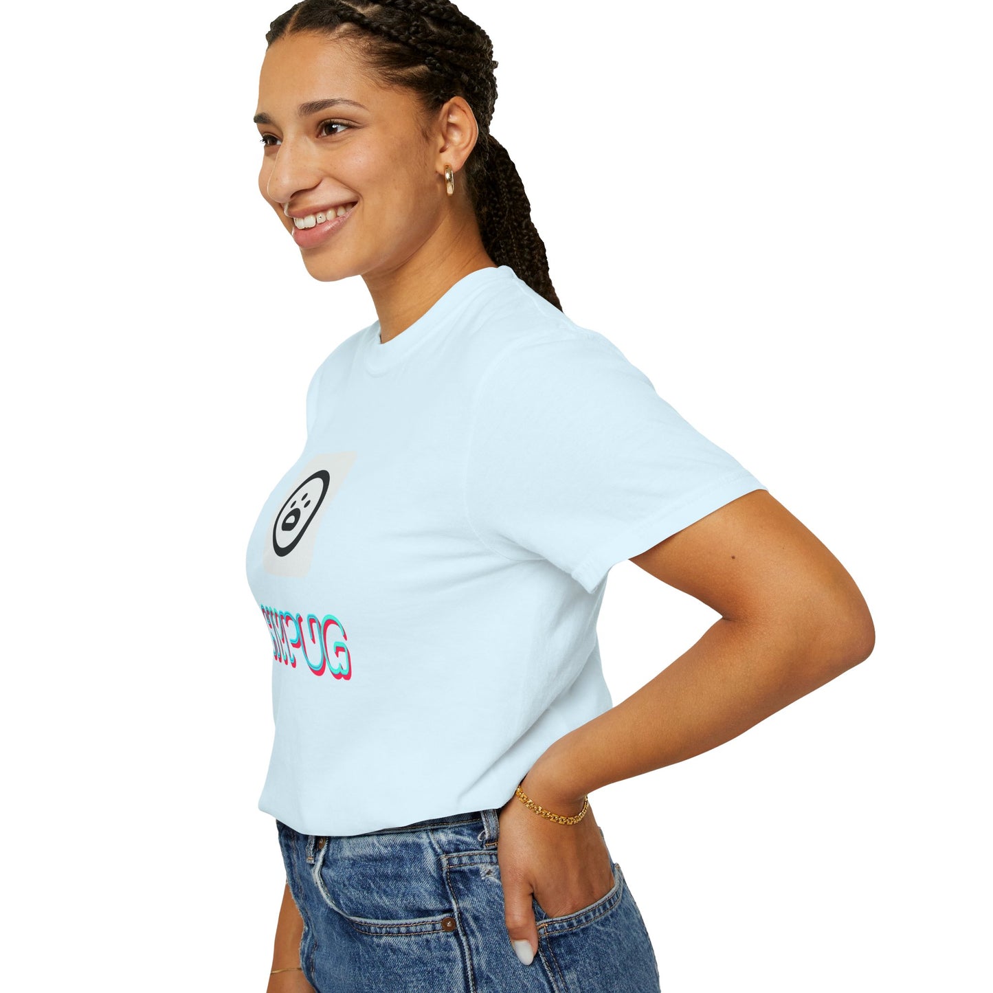 Big Dog Graphic T-Shirt — 'HYPUG' Retro Logo with Illustrated Boxer Dog