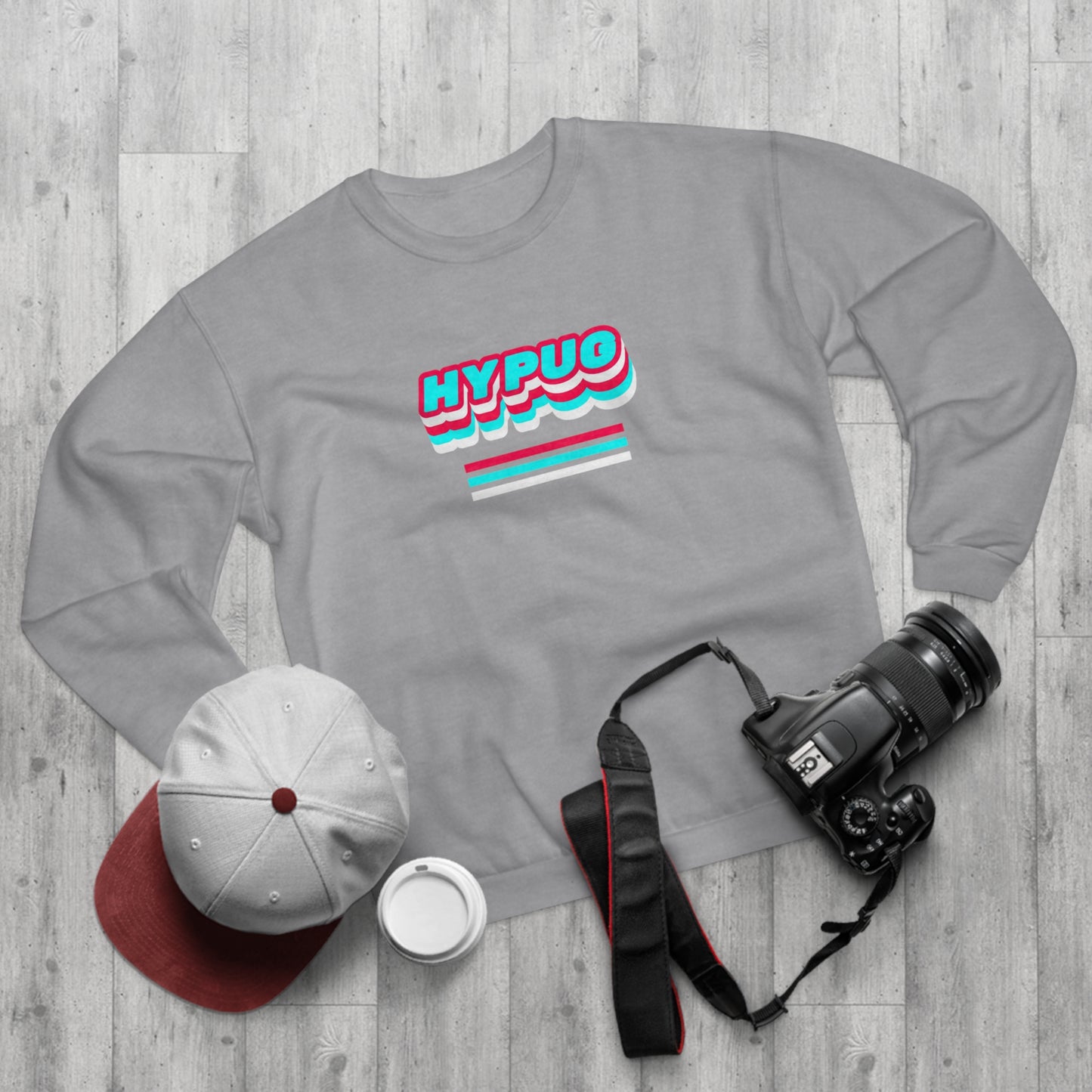 Hypug Pawprint Crewneck Sweatshirt — Hypug Retro 3D Pet Design