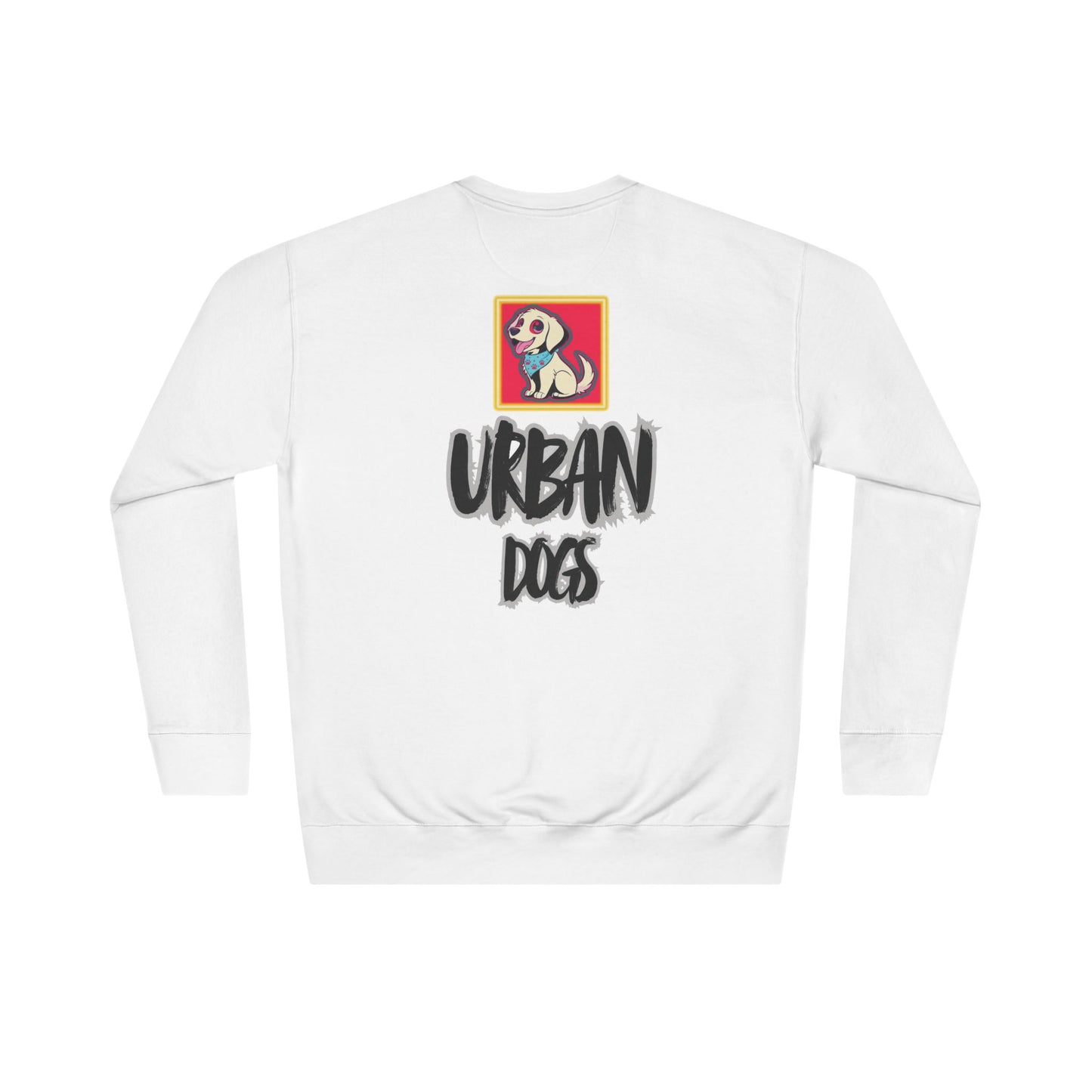 Urban Dogs Crewneck Sweatshirt — "HYPUG" Graphic Pullover for City Dog Lovers