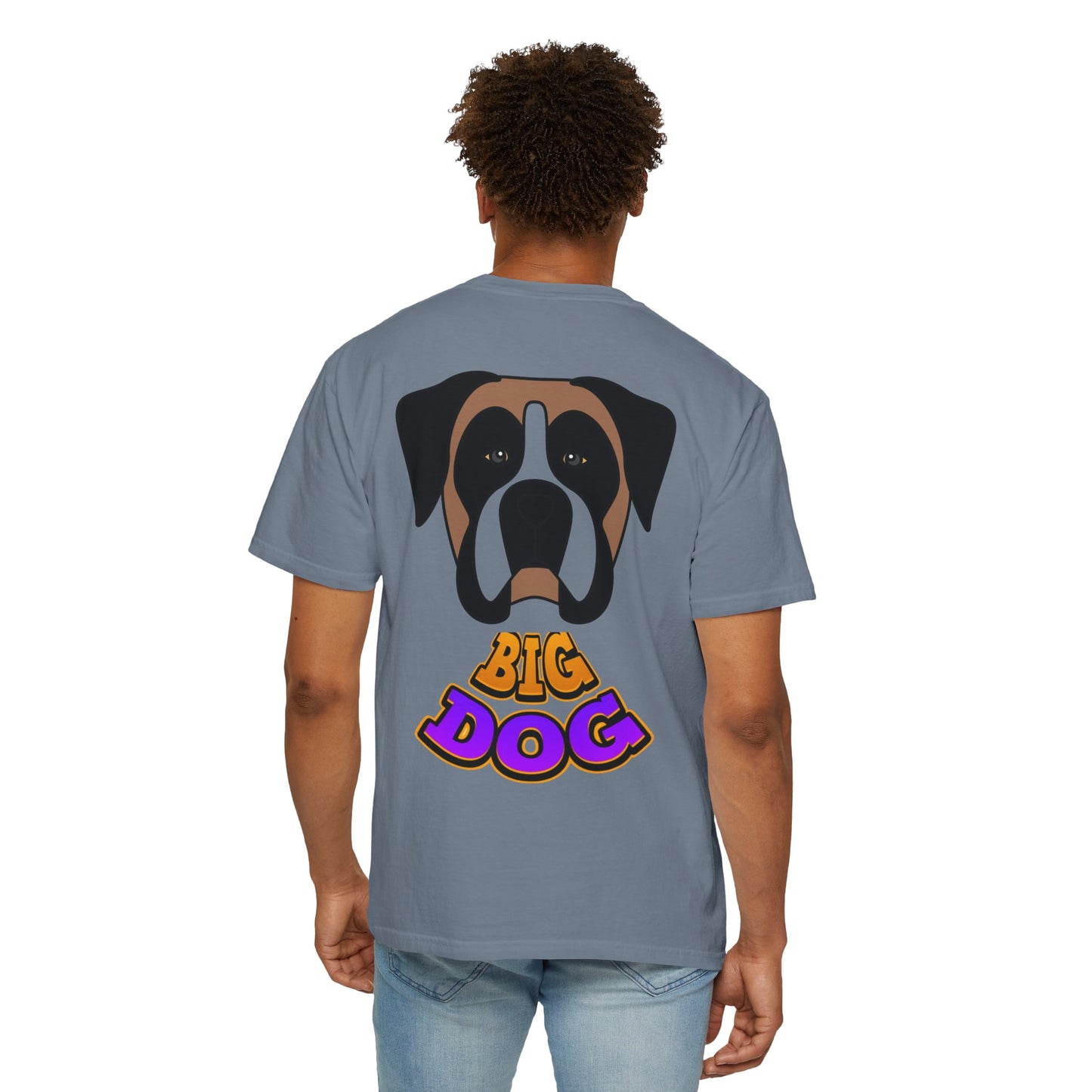Big Dog Graphic T-Shirt — 'HYPUG' Retro Logo with Illustrated Boxer Dog