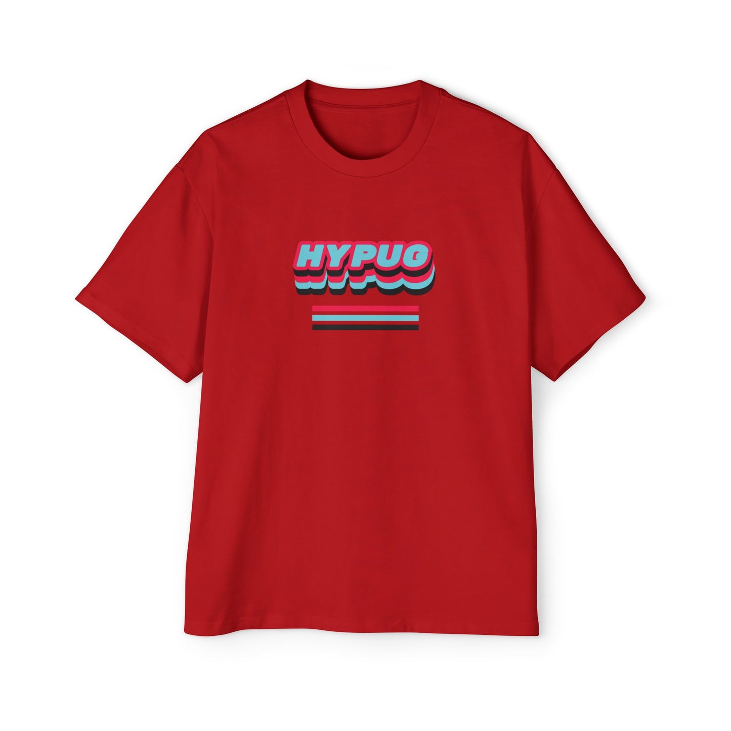 HYPUG Retro Logo Tee — Paw Print Graphic Oversized T-Shirt