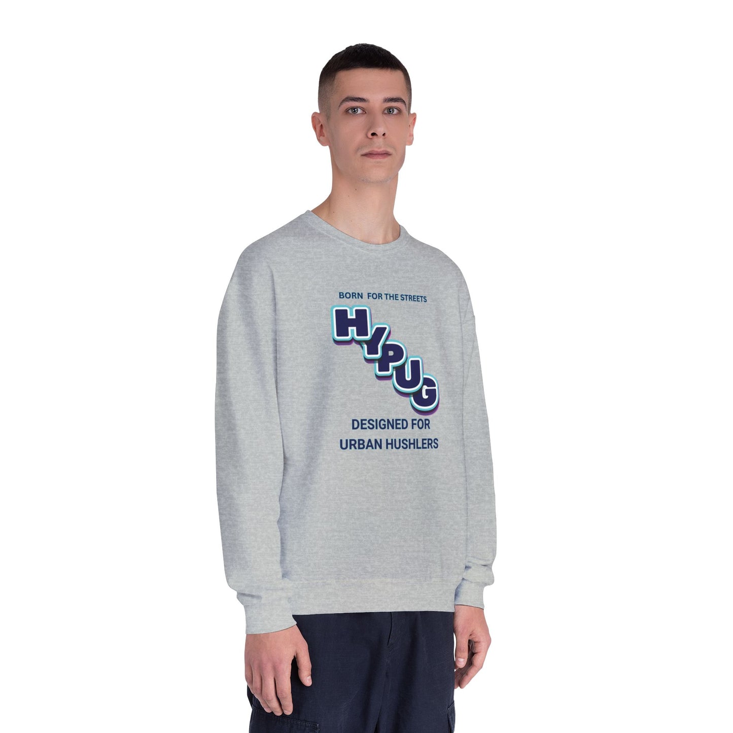 Hypug Urban Dogs Crewneck Sweatshirt — Graphic Puppy Logo Back Print