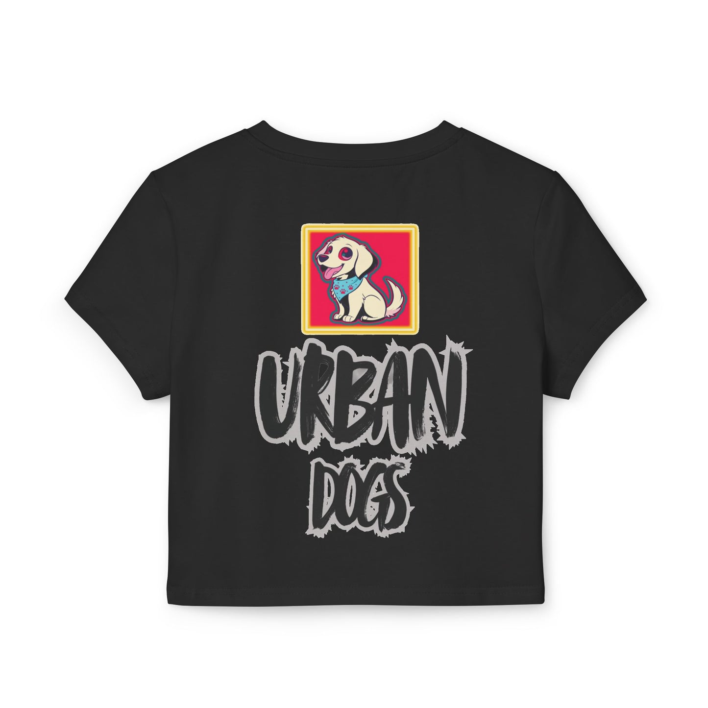 Urban Dogs Graphic Baby Tee — "Hypug" Streetwear Crop Top for Urban Hustlers