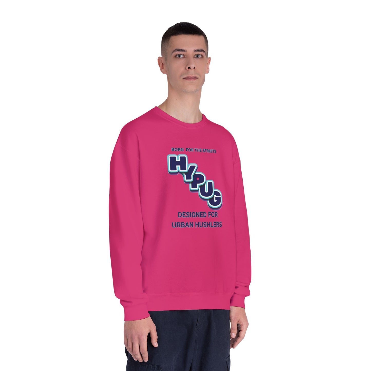 Hypug Urban Dogs Crewneck Sweatshirt — Graphic Puppy Logo Back Print