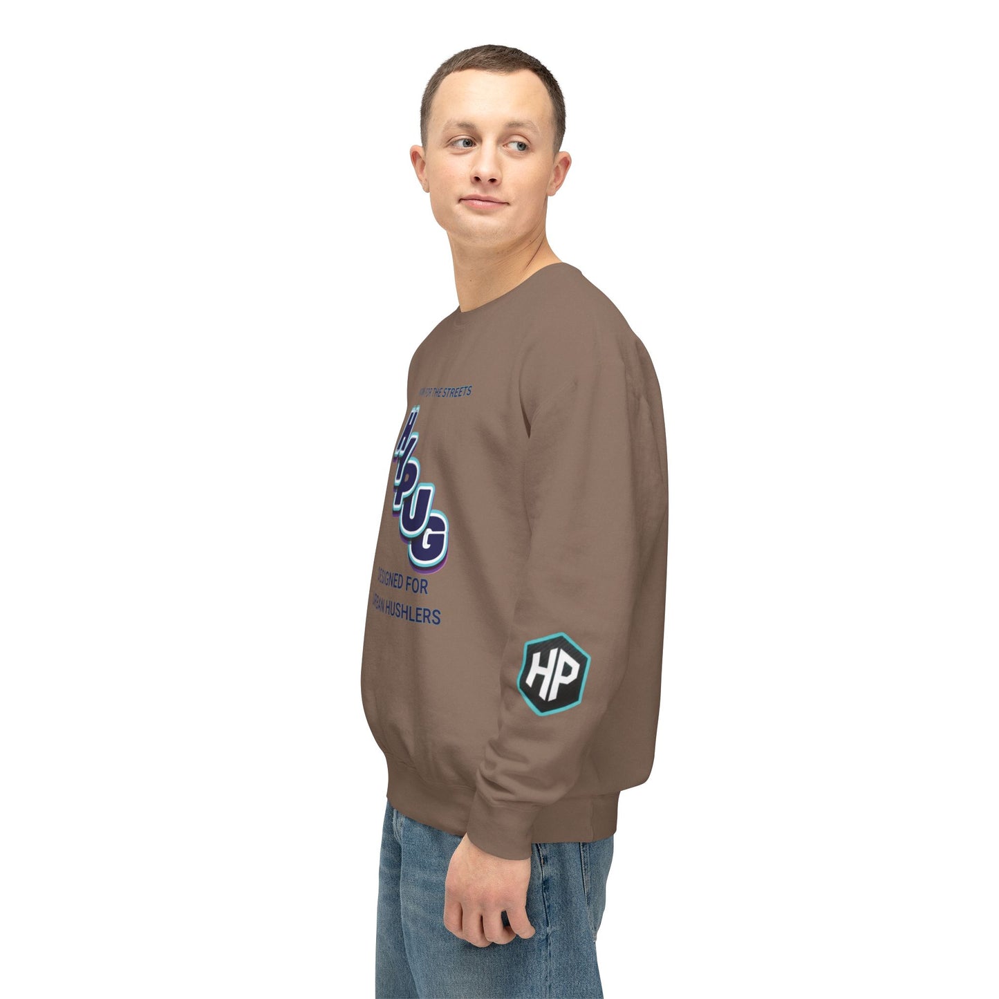 Crewneck Sweatshirt — “HYPUG: Born for the Streets / Designed for Urban Hushlers”