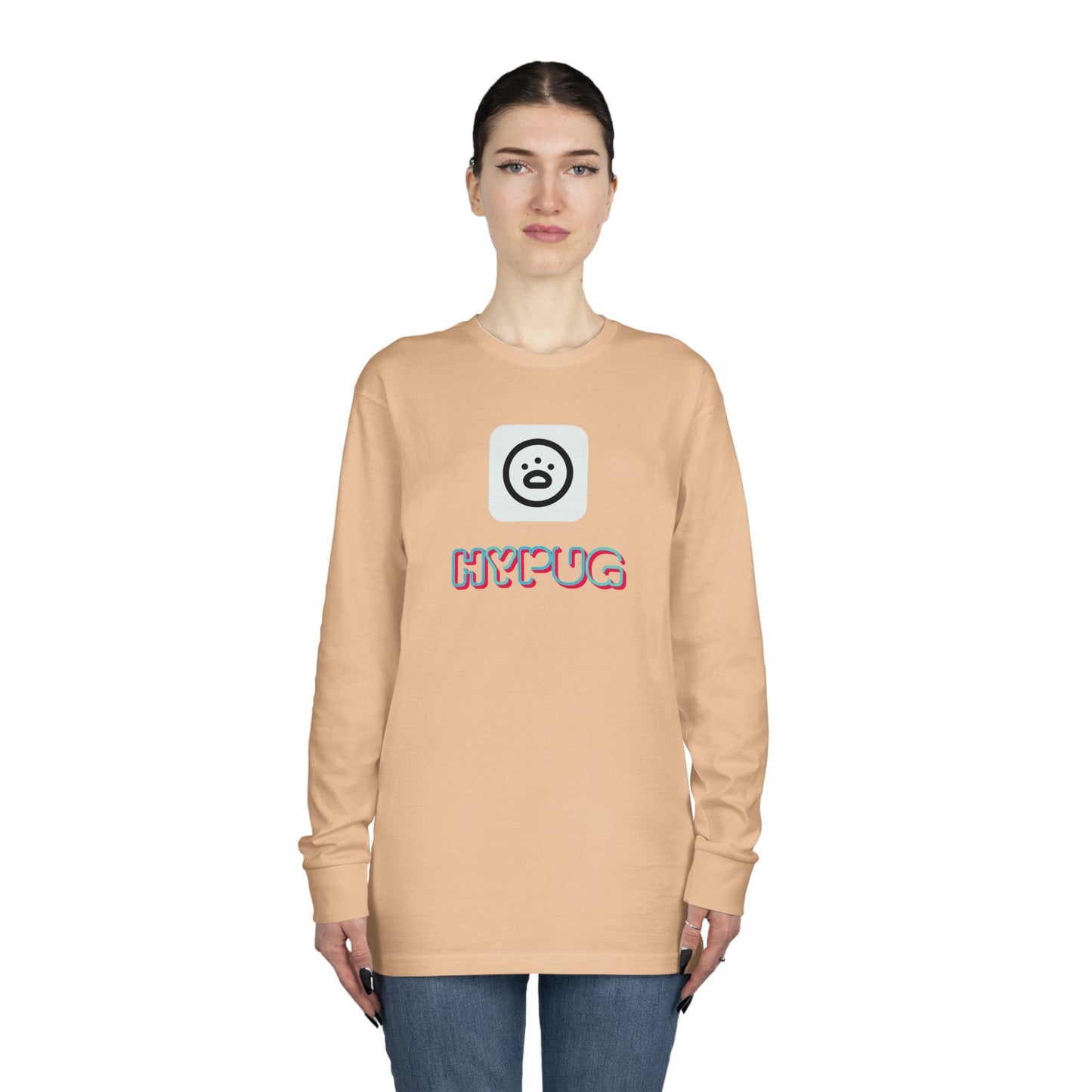Big Dog Boxer Long Sleeve Tee — 'HYPUG BIG DOG' Graphic Crewneck