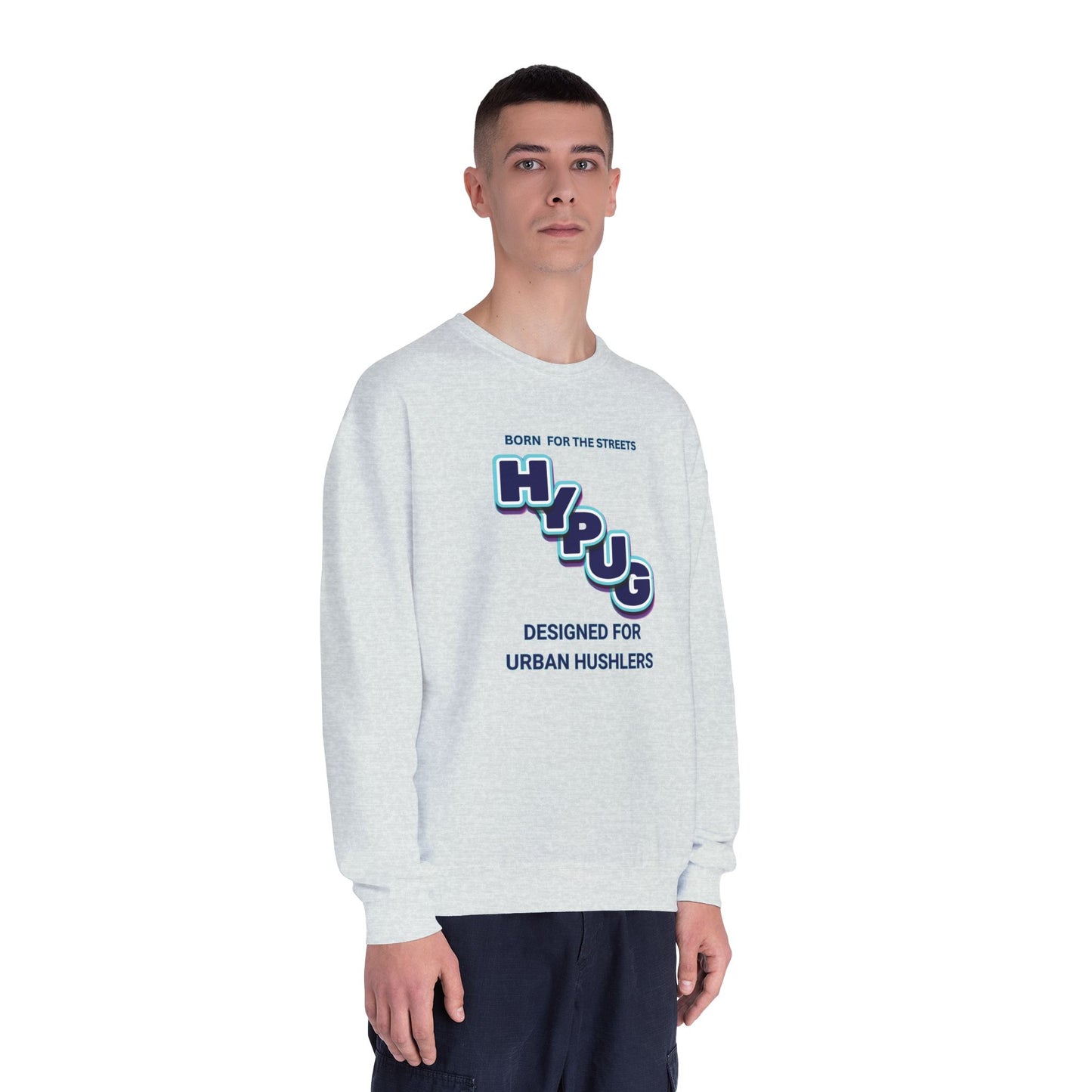 Hypug Urban Dogs Crewneck Sweatshirt — Graphic Puppy Logo Back Print