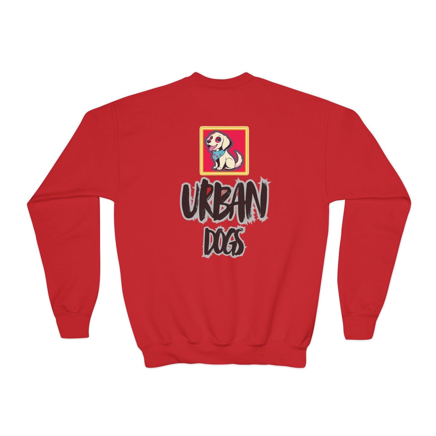 Hypug Youth Crewneck Sweatshirt — Urban Dogs "Hipus" Graphic Pullover