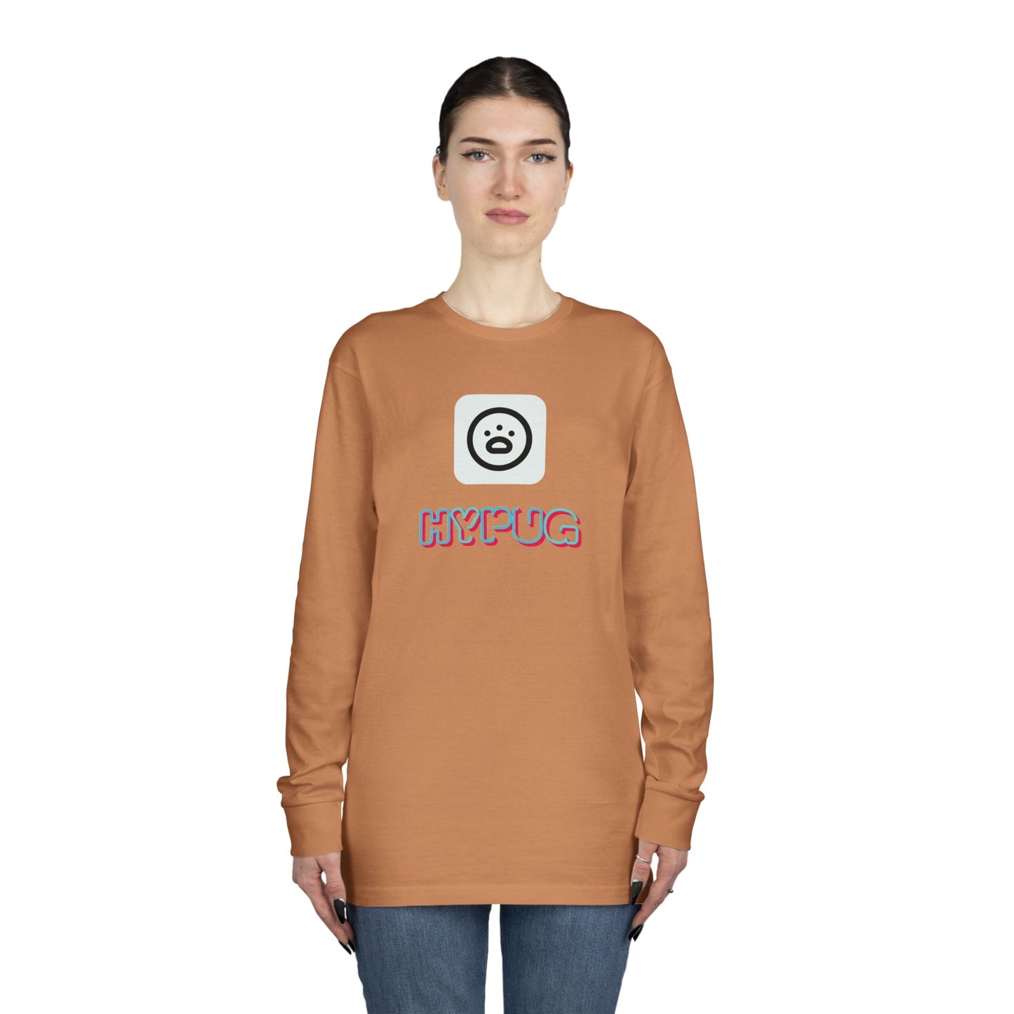 Big Dog Boxer Long Sleeve Tee — 'HYPUG BIG DOG' Graphic Crewneck