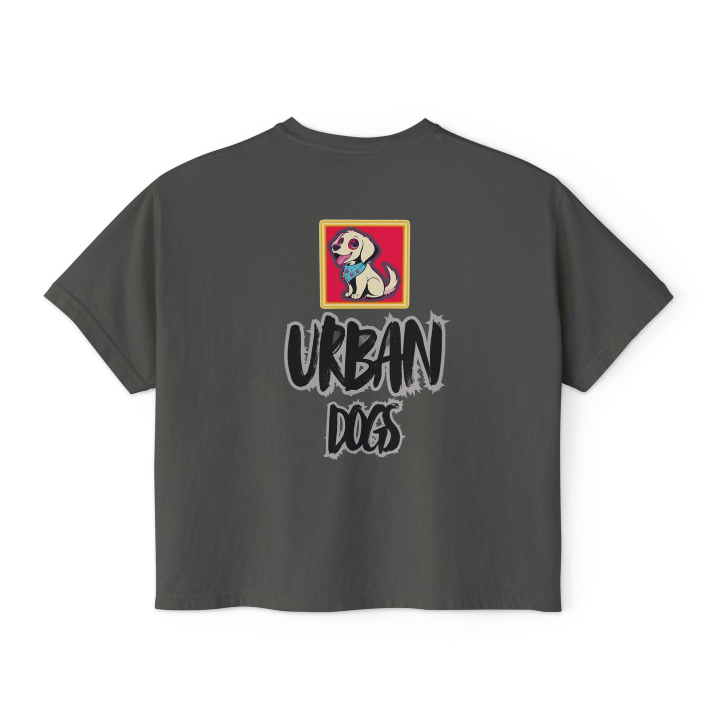 Urban Dogs Women's Boxy Tee — "Hustle" Graphic Streetwear