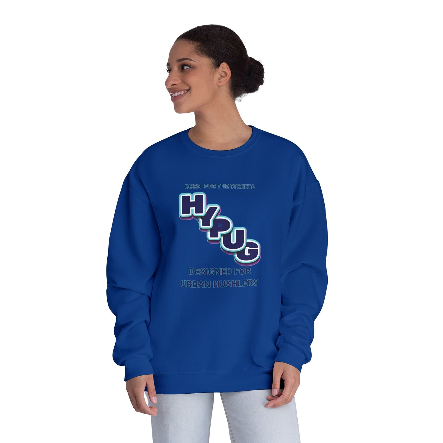 Hypug Urban Dogs Crewneck Sweatshirt — Graphic Puppy Logo Back Print