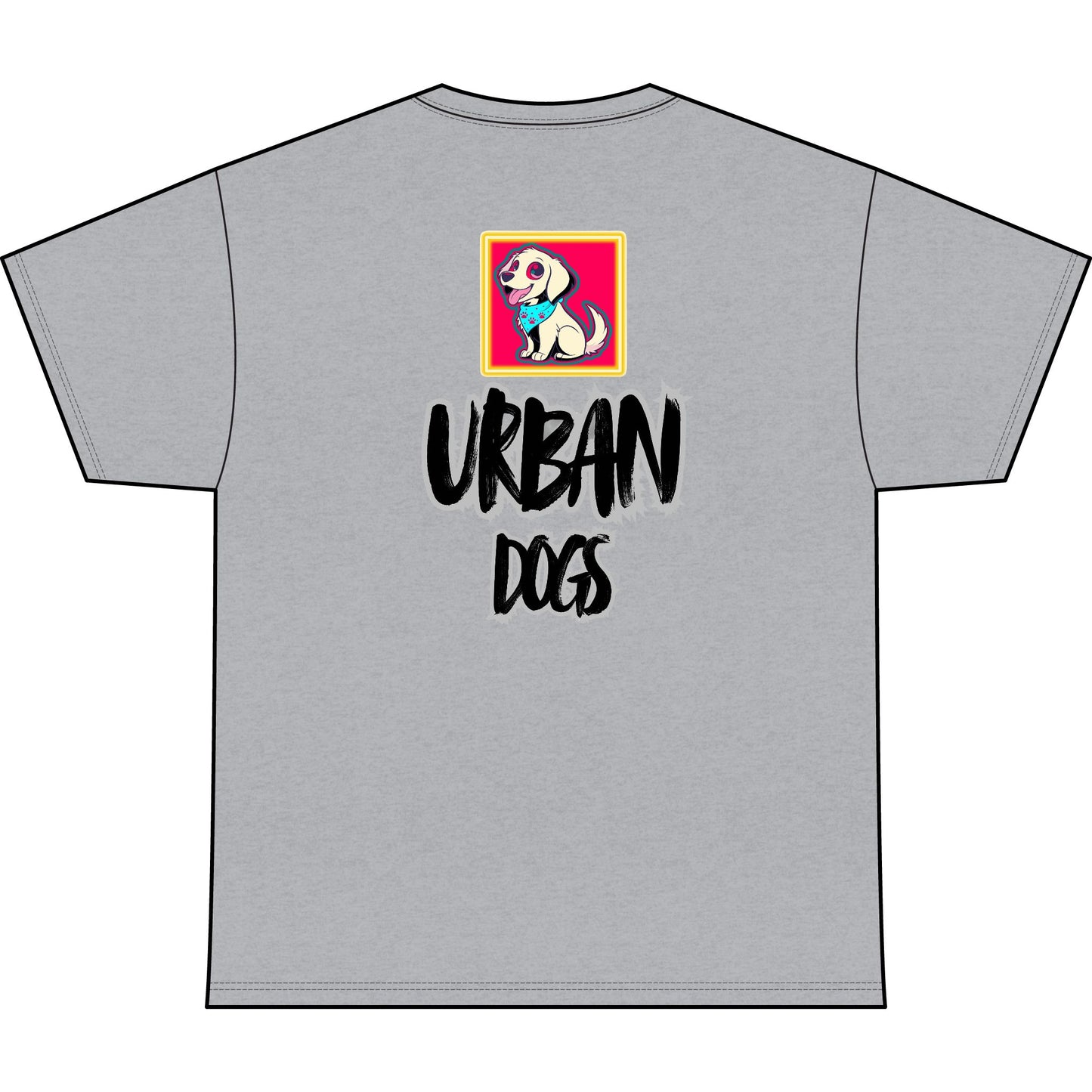 Urban Dogs Graphic Tee — "Hustle" Streetwear T-Shirt with Retro Dog Art