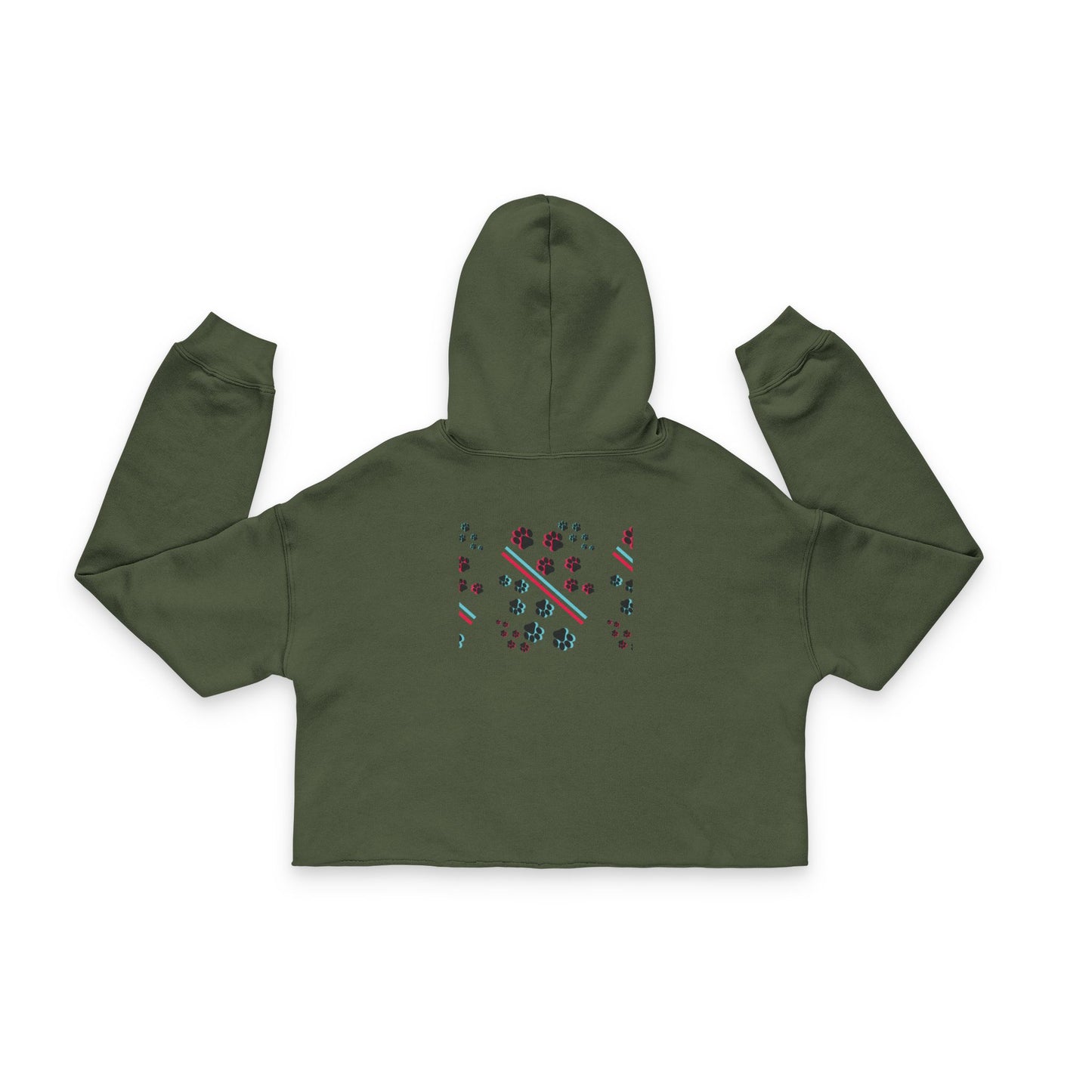 Hypug Cropped Hoodie — Retro Neon "MVPOD" Graphic Crop Hoodie