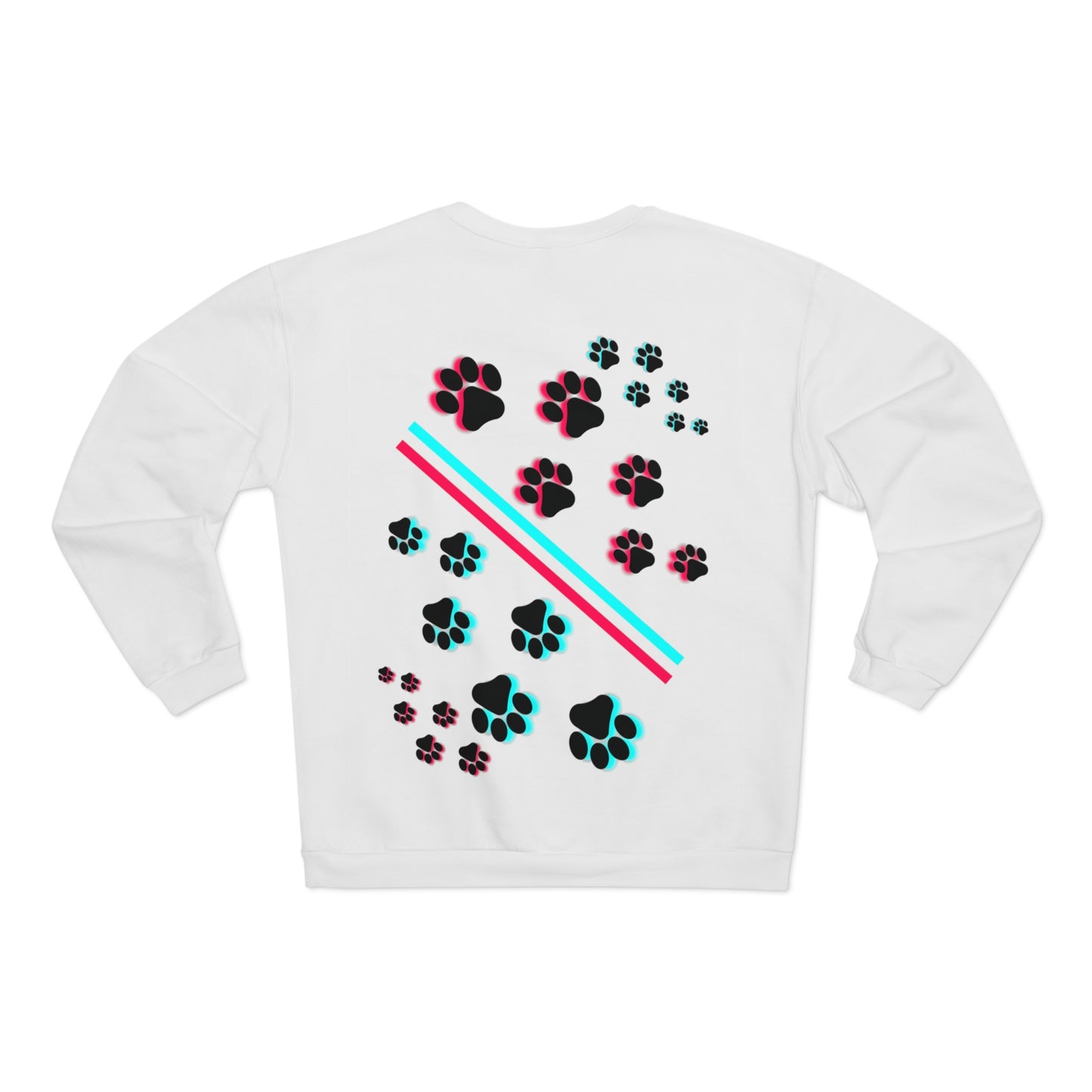 Hypug Pawprint Crewneck Sweatshirt — Hypug Retro 3D Pet Design