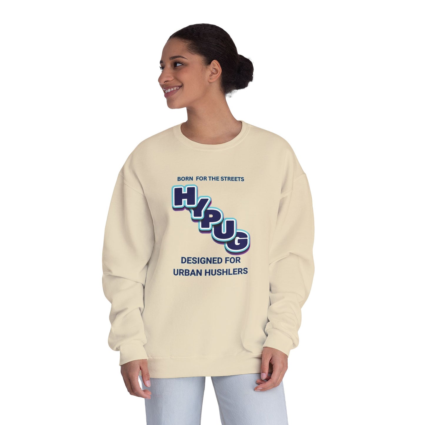 Hypug Urban Dogs Crewneck Sweatshirt — Graphic Puppy Logo Back Print