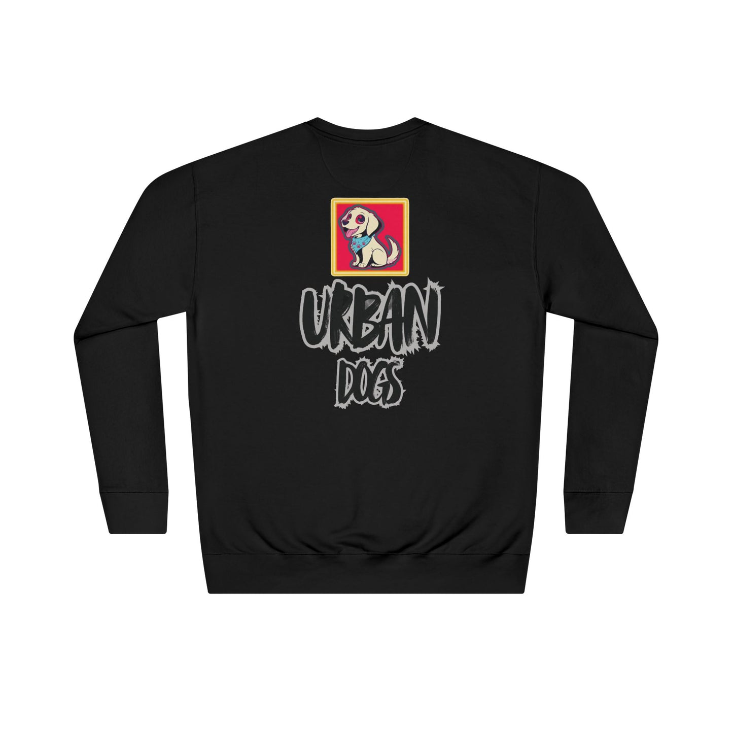 Urban Dogs Crewneck Sweatshirt — "HYPUG" Graphic Pullover for City Dog Lovers