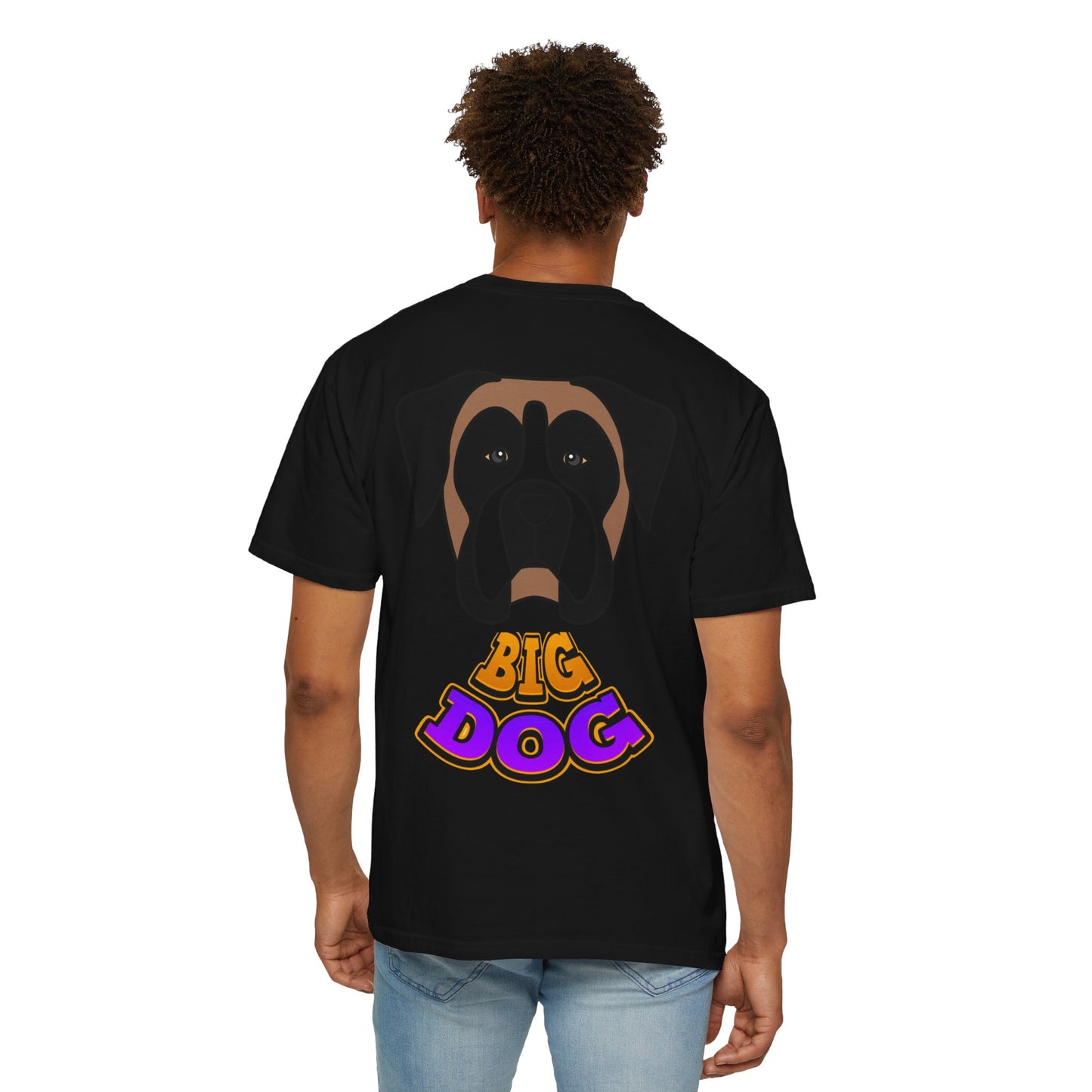 Big Dog Graphic T-Shirt — 'HYPUG' Retro Logo with Illustrated Boxer Dog