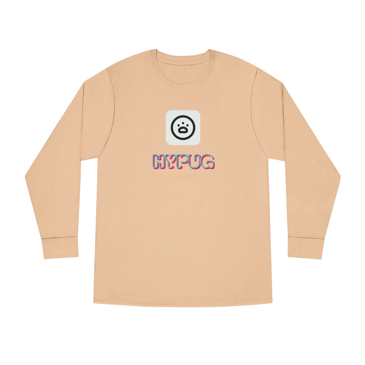 Big Dog Boxer Long Sleeve Tee — 'HYPUG BIG DOG' Graphic Crewneck