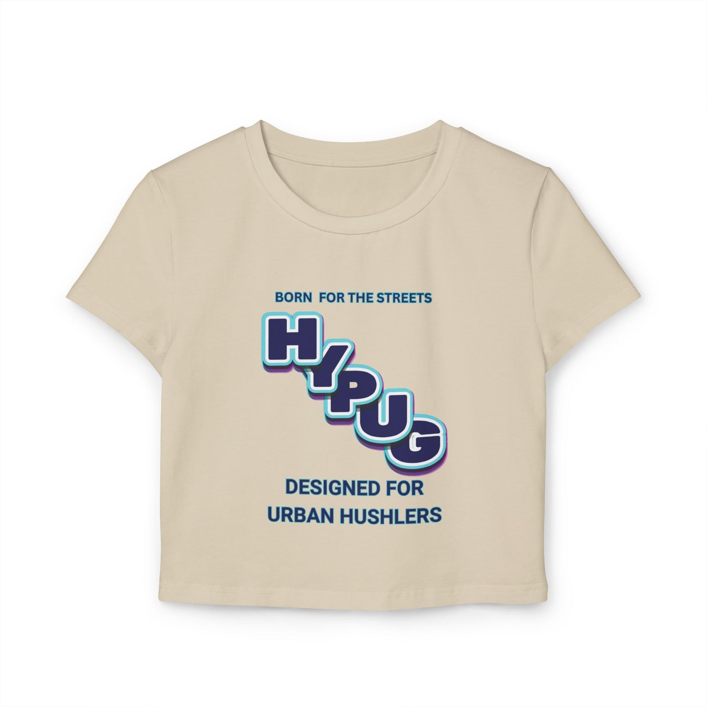 Urban Dogs Graphic Baby Tee — "Hypug" Streetwear Crop Top for Urban Hustlers