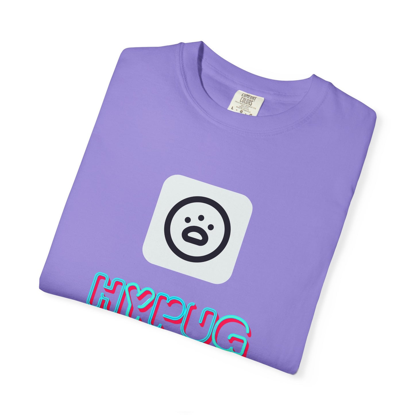 Big Dog Graphic T-Shirt — 'HYPUG' Retro Logo with Illustrated Boxer Dog