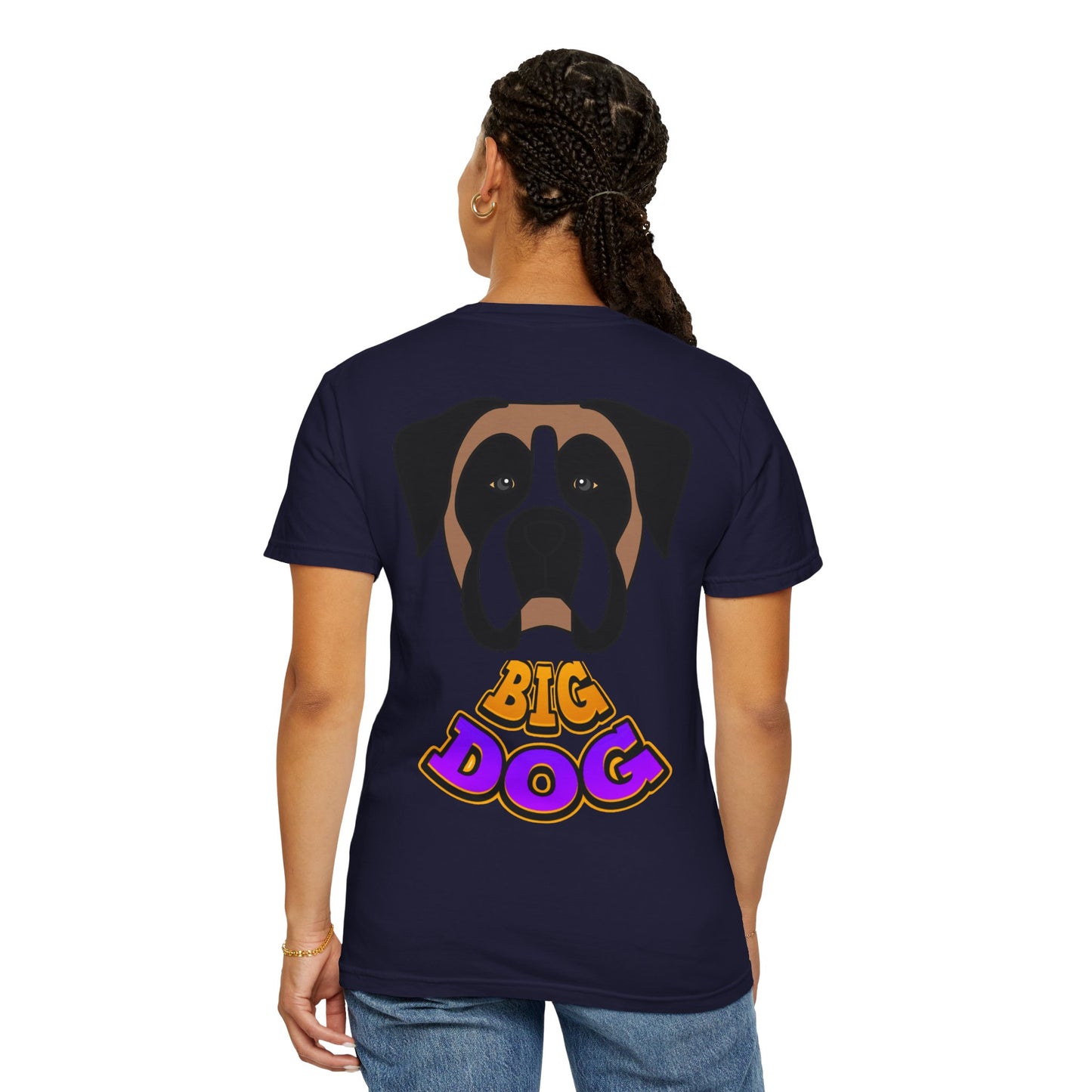 Big Dog Graphic T-Shirt — 'HYPUG' Retro Logo with Illustrated Boxer Dog