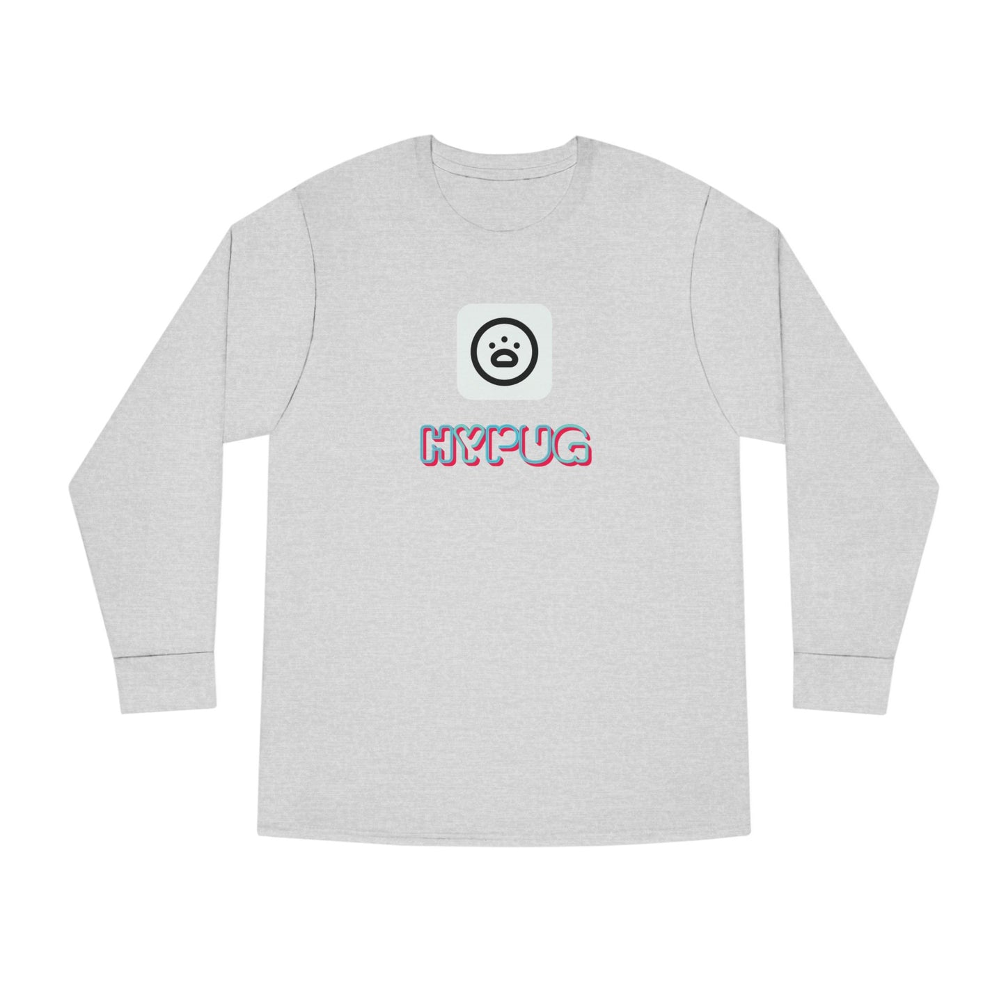 Big Dog Boxer Long Sleeve Tee — 'HYPUG BIG DOG' Graphic Crewneck