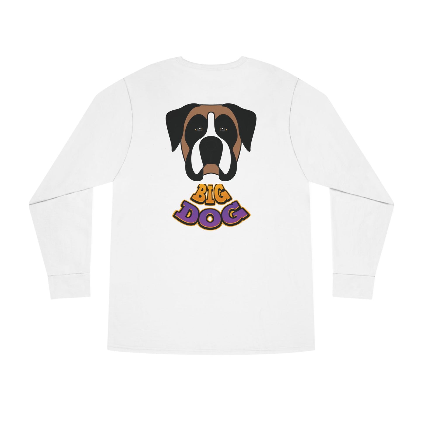Big Dog Boxer Long Sleeve Tee — 'HYPUG BIG DOG' Graphic Crewneck