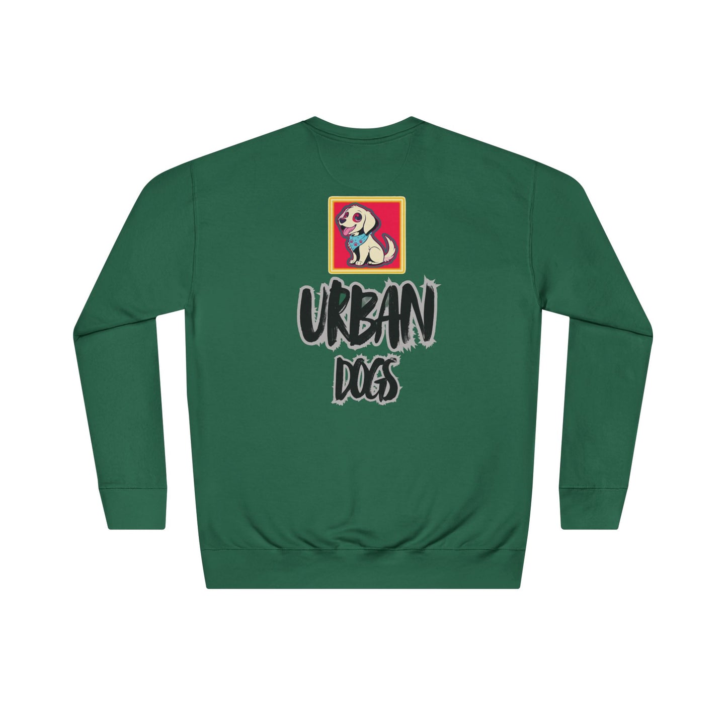 Urban Dogs Crewneck Sweatshirt — "HYPUG" Graphic Pullover for City Dog Lovers