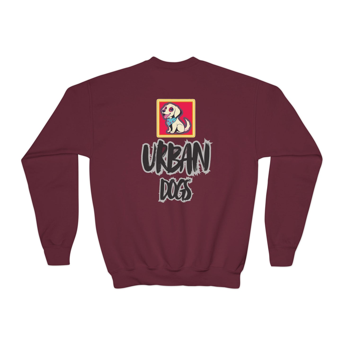 Hypug Youth Crewneck Sweatshirt — Urban Dogs "Hipus" Graphic Pullover