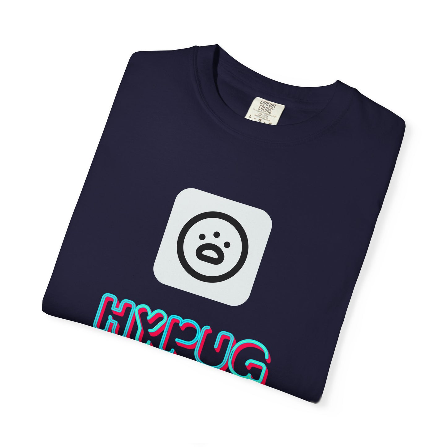 Big Dog Graphic T-Shirt — 'HYPUG' Retro Logo with Illustrated Boxer Dog