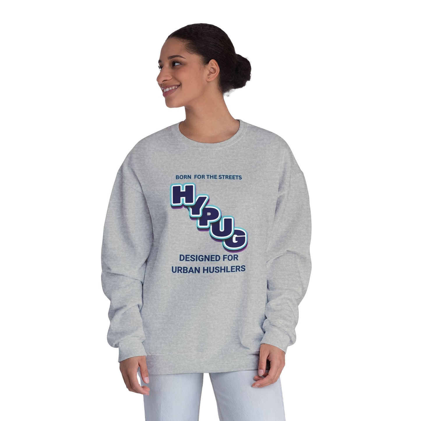 Hypug Urban Dogs Crewneck Sweatshirt — Graphic Puppy Logo Back Print